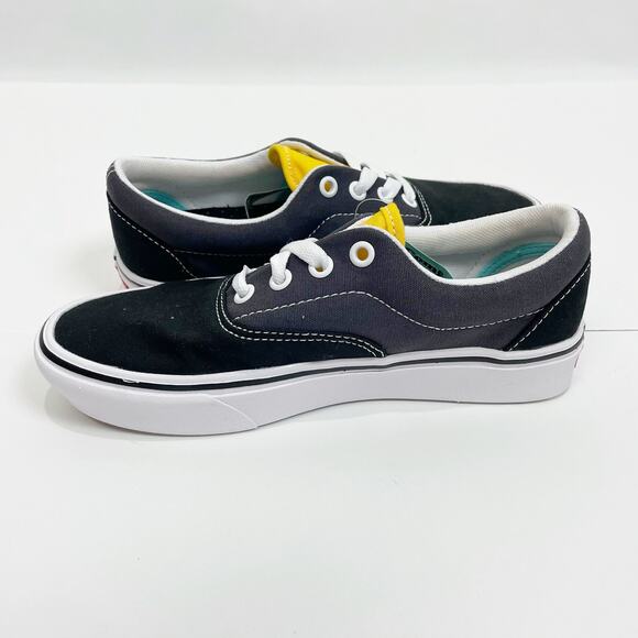 VANS Womens Tri-Tone Shoes US 5 Black Gray Yellow ComfyCush Era Unisex NWOB - Picture 8 of 12